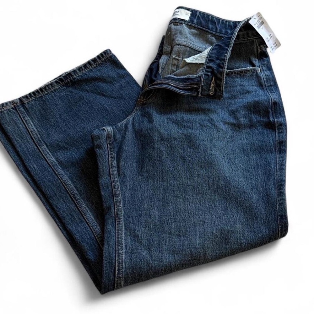 Hollister Dark Blue curvy & Wide Leg Jeans